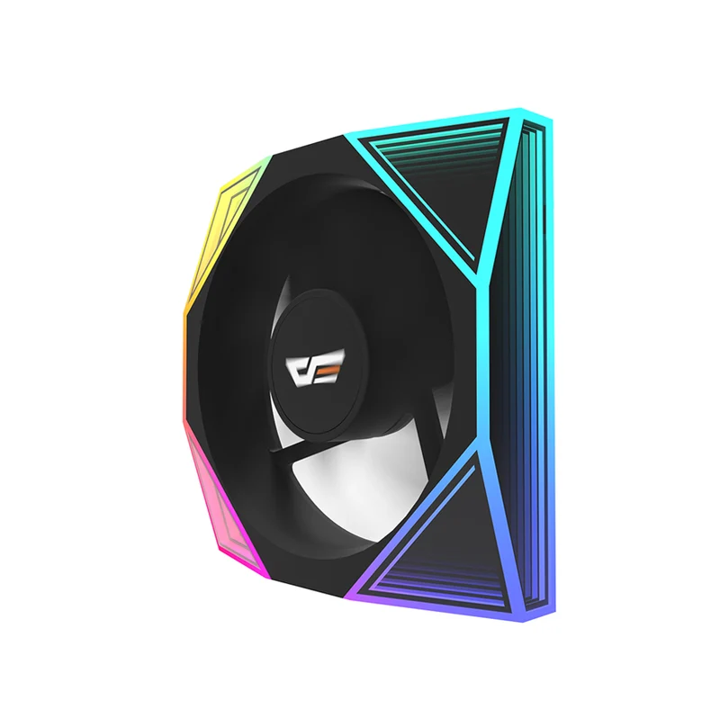 DarkFlash DM18R 1-Pack Reverse Blade ARGB Cooling Fan (Black, White)