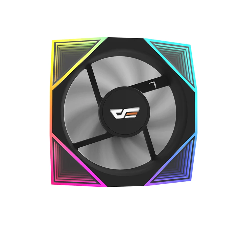 DarkFlash DM18R 1-Pack Reverse Blade ARGB Cooling Fan (Black, White)