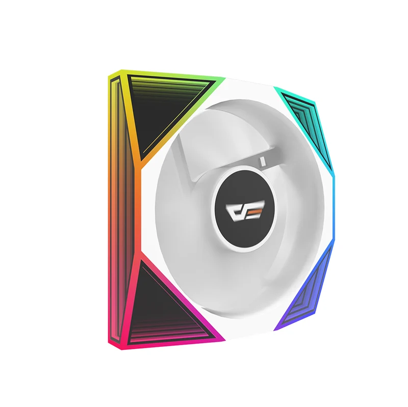 DarkFlash DM18R 1-Pack Reverse Blade ARGB Cooling Fan (Black, White)