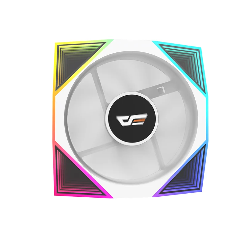 DarkFlash DM18R 1-Pack Reverse Blade ARGB Cooling Fan (Black, White)