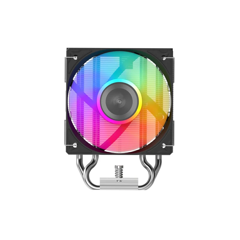 Sama X40L Compact CPU Air Cooler with Metal Finish, Industrial Look, Pair with ARGB 100mm Fan (X40-XXWAYX0X-G)