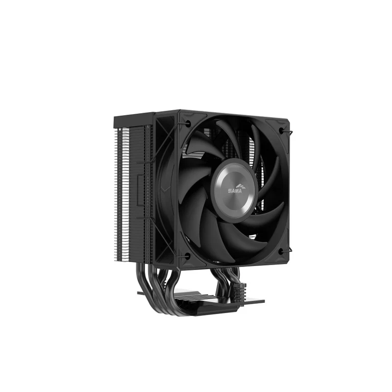 Sama X40 Low-Profile Tower Type CPU Air Cooler with 4 Direct-Touch Heat Pipes & 100mm Fan (Black) (X40-BKWNYXOX-G)