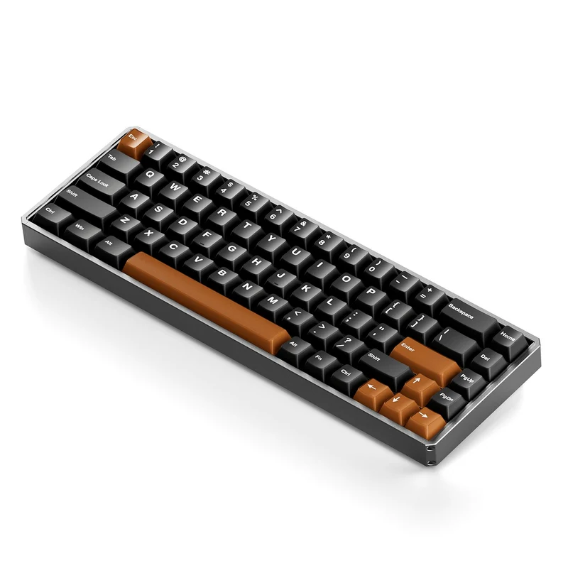 Akko MOD68 HE Aluminum Case Wireless ARGB Magnetic Keyboard (Misty Black & Brown) (Akko AstroAim Magnetic Switch) (02N-02H-00T-02G-02L-02K)