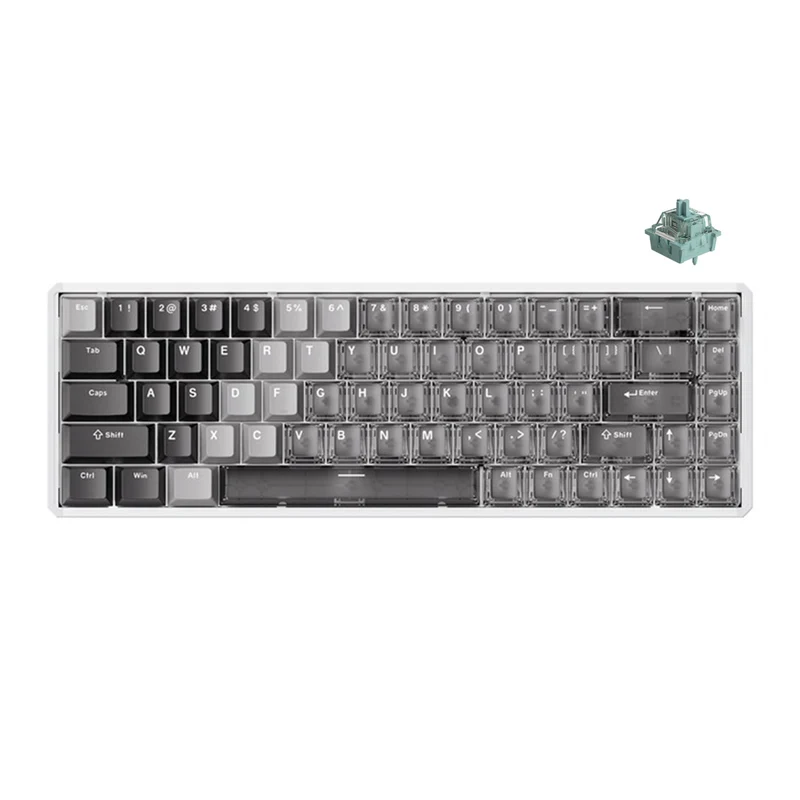 Akko MOD68 HE Aluminum Case Wired ARGB Magnetic Keyboard (Gradient Hybrid White Transparent) (Akko AstroAim Magnetic Switch) (02O-02I-03B-02G-02M-02J)