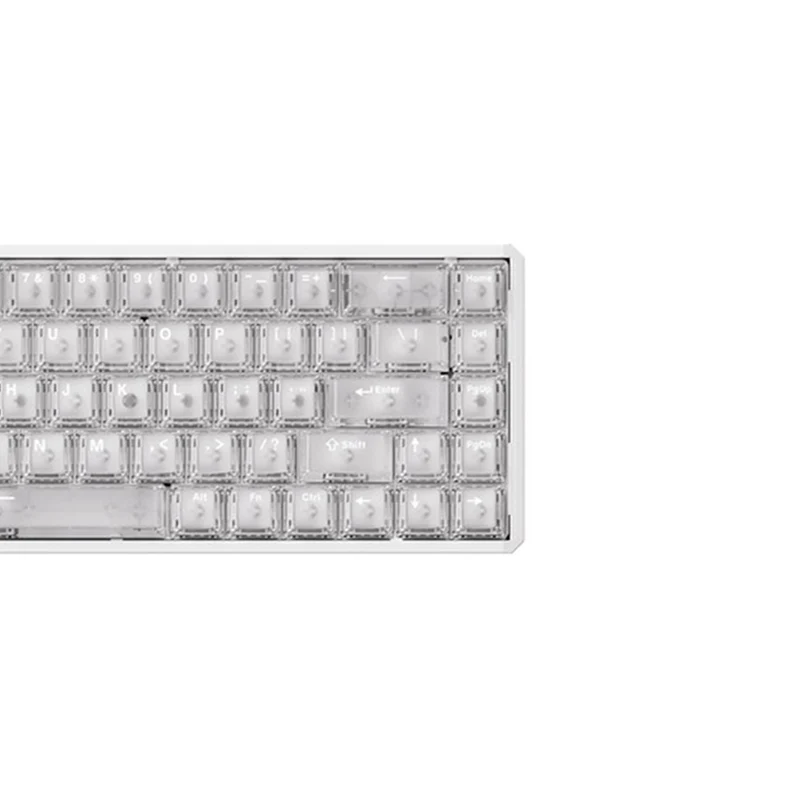 Akko MOD68 HE Aluminum Case Wired ARGB Magnetic Keyboard (White Transparent) (Akko AstroAim Magnetic Switch) (02O-02I-02X-02G-02M-02J)