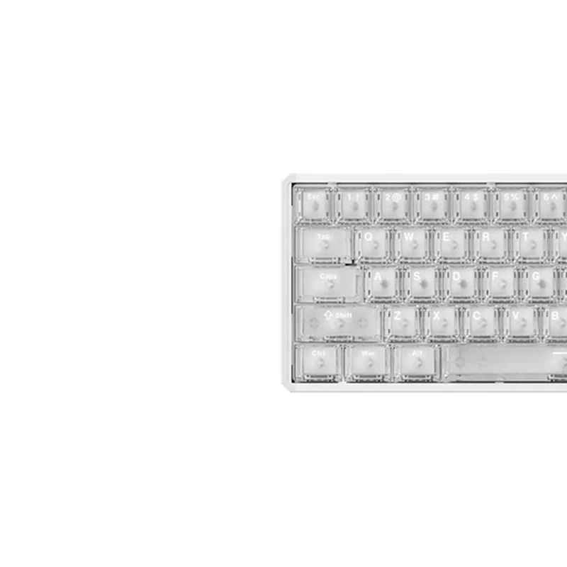 Akko MOD68 HE Aluminum Case Wired ARGB Magnetic Keyboard (White Transparent) (Akko AstroAim Magnetic Switch) (02O-02I-02X-02G-02M-02J)