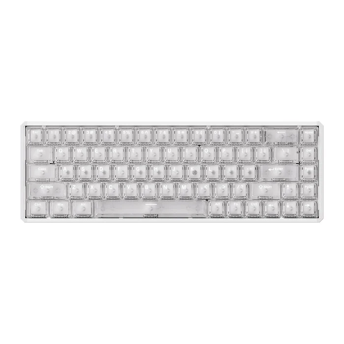 Akko MOD68 HE Aluminum Case Wired ARGB Magnetic Keyboard (White Transparent) (Akko AstroAim Magnetic Switch) (02O-02I-02X-02G-02M-02J)