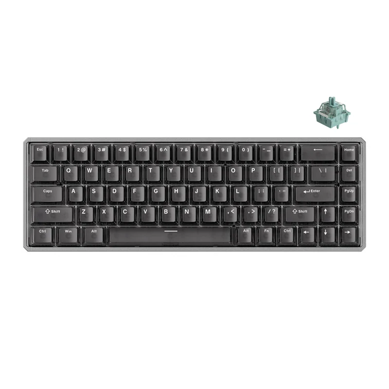 Akko MOD68 HE Aluminum Case Wired ARGB Magnetic Keyboard (Black Transparent) (Akko AstroAim Magnetic Switch) (02N-02I-02W-02G-02L-02K)