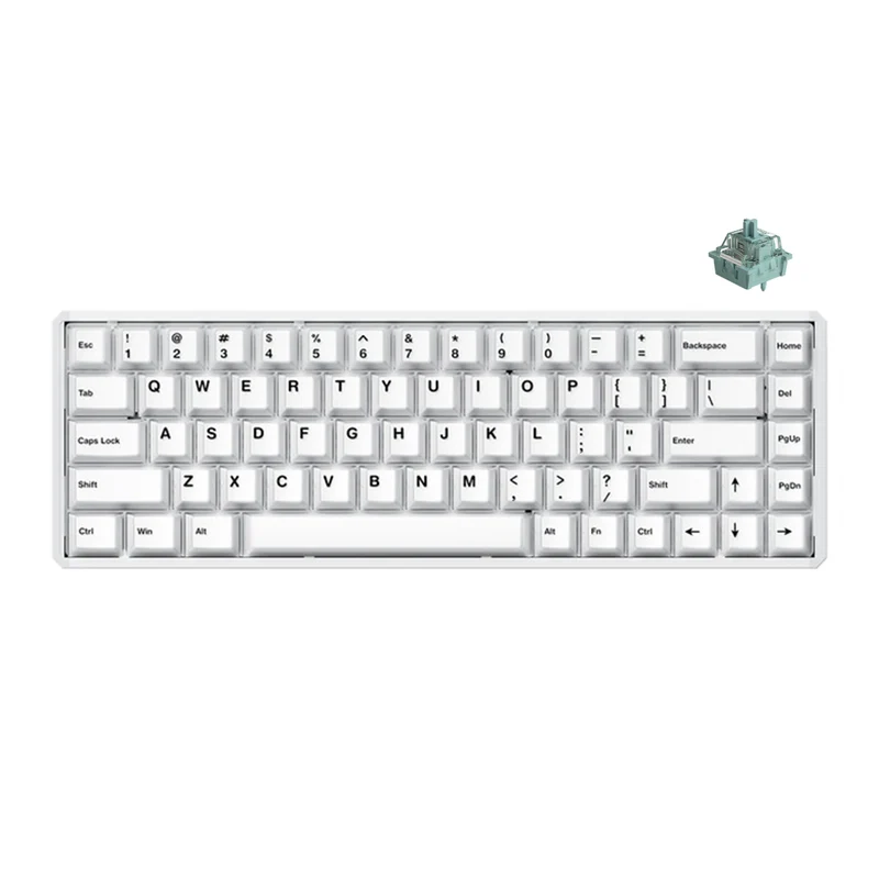 Akko MOD68 HE Aluminum Case Wired ARGB Magnetic Keyboard (Misty White) (Akko AstroAim Magnetic Switch) (02O-02I-00U-02G-02M-02J)