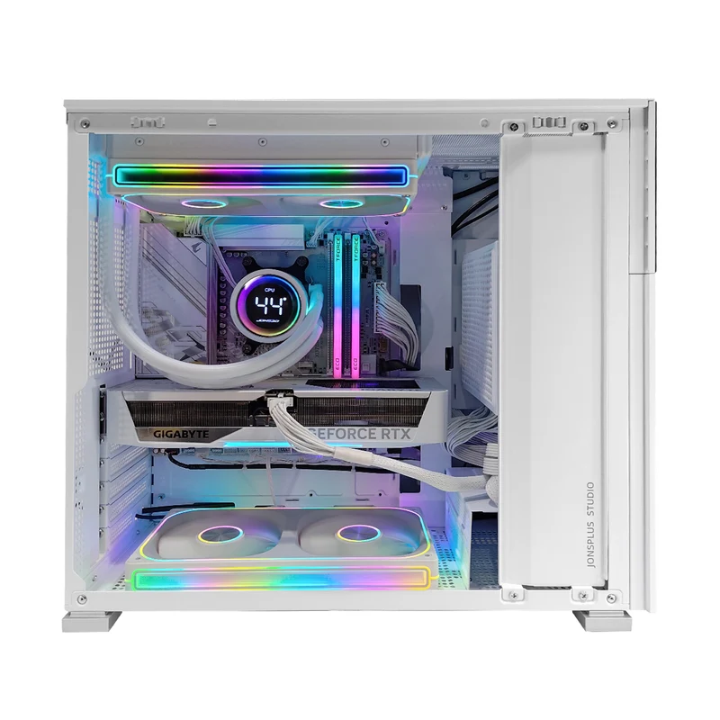 Optima D41 with 8" Display White Desktop Gaming PC | AMD Ryzen 7 7800X3D | 32GB RAM | 1TB SSD | RTX 5070 | Windows 11 Pro