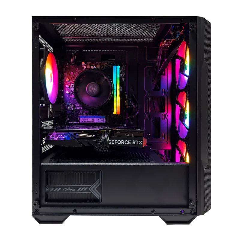 Alpha Forge M100A Black Desktop Gaming PC | AMD Ryzen 5 5600 | 16GB RAM | 500GB SSD | RTX 4060 | Windows 11 Pro