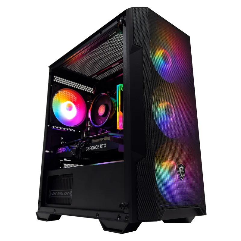 Alpha Forge M100A Black Desktop Gaming PC | AMD Ryzen 5 5600 | 16GB RAM | 500GB SSD | RTX 4060 | Windows 11 Pro