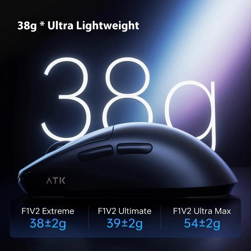 ATK Blazing Sky F1 V2 Ultra Max 2.0 Esports Wireless Mouse (Black, White)