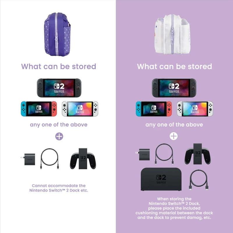 Hori Reversible Travel Pouch for Nintendo Switch 2 (Kirby & Waddle Dee) (NSX-028A)