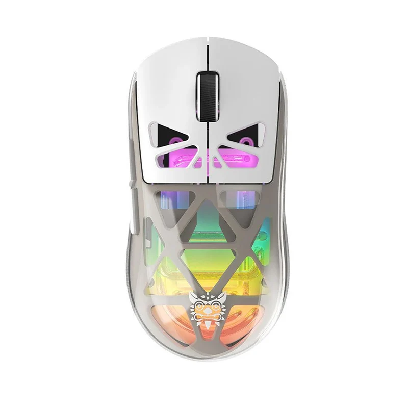 Onikuma CW930 RGB Tri-Mode Wireless Gaming Mouse (Black, Pink, White)