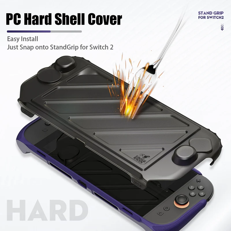Skull & Co. HardShell Front Cover & Protective Case Bundle for Nintendo Switch 2 (Light Purple/Light Green, Zelda Yellow & Green, Mario Red & Blue)