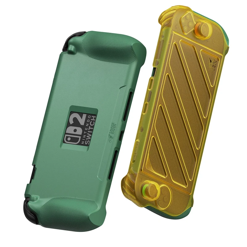 Skull & Co. HardShell Front Cover & Protective Case Bundle for Nintendo Switch 2 (Light Purple/Light Green, Zelda Yellow & Green, Mario Red & Blue)