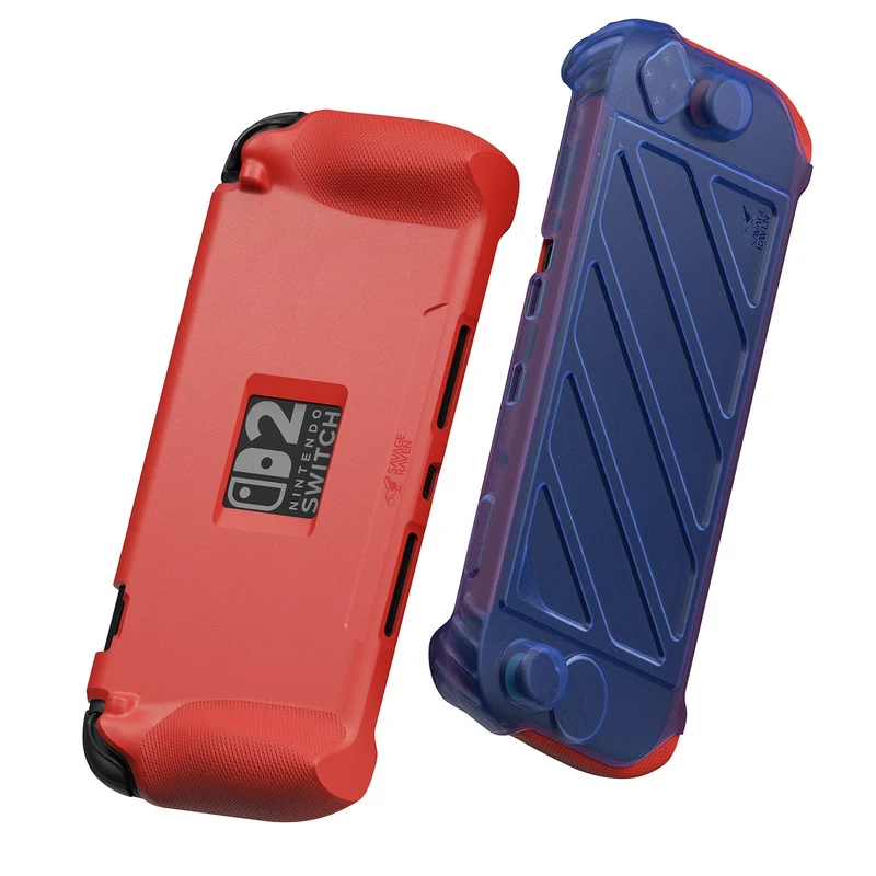 Skull & Co. HardShell Front Cover & Protective Case Bundle for Nintendo Switch 2 (Light Purple/Light Green, Zelda Yellow & Green, Mario Red & Blue)