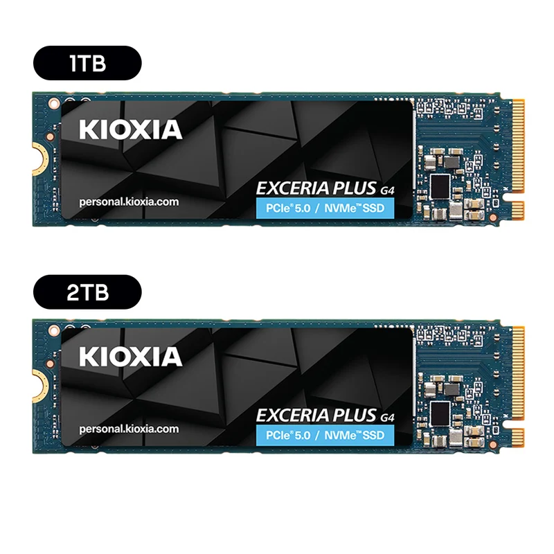 Kioxia Exceria Plus G4 PCIe Gen5 x4 M.2 2280 NVME SSD (1TB, 2TB) (LVD10Z001TG8, LVD10Z002TG8)