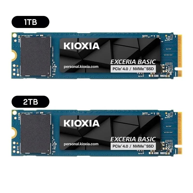 Kioxia Exceria Basic PCIe Gen4 x4 M.2 2280 NVME SSD (1TB, 2TB) (LSF10Z001TG8, LSF10Z002TG8)