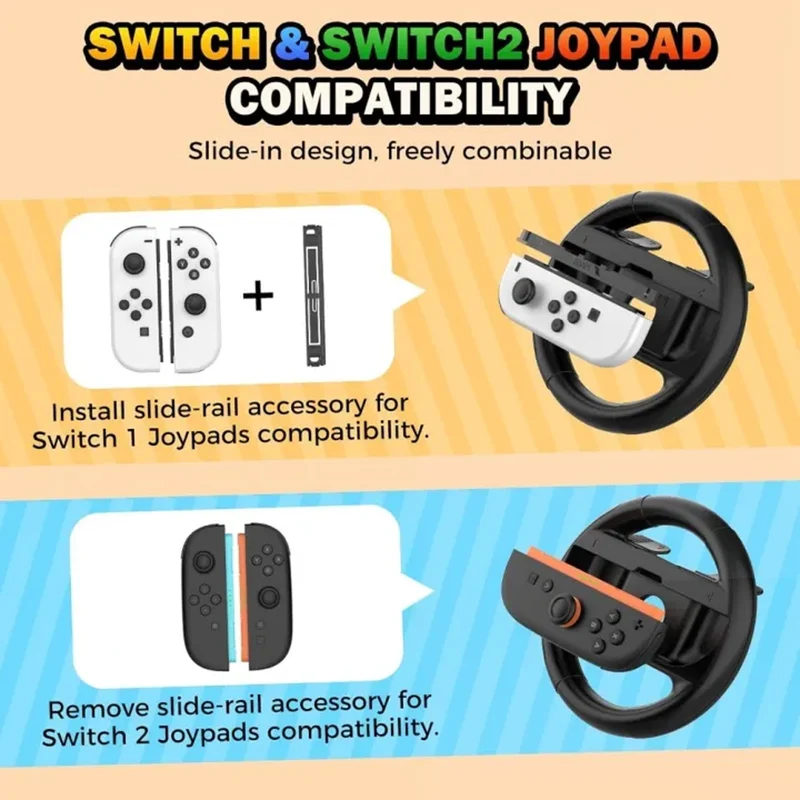 IINE Racing Wheel Set for Nintendo Switch / Nintendo Switch 2 (L1198)