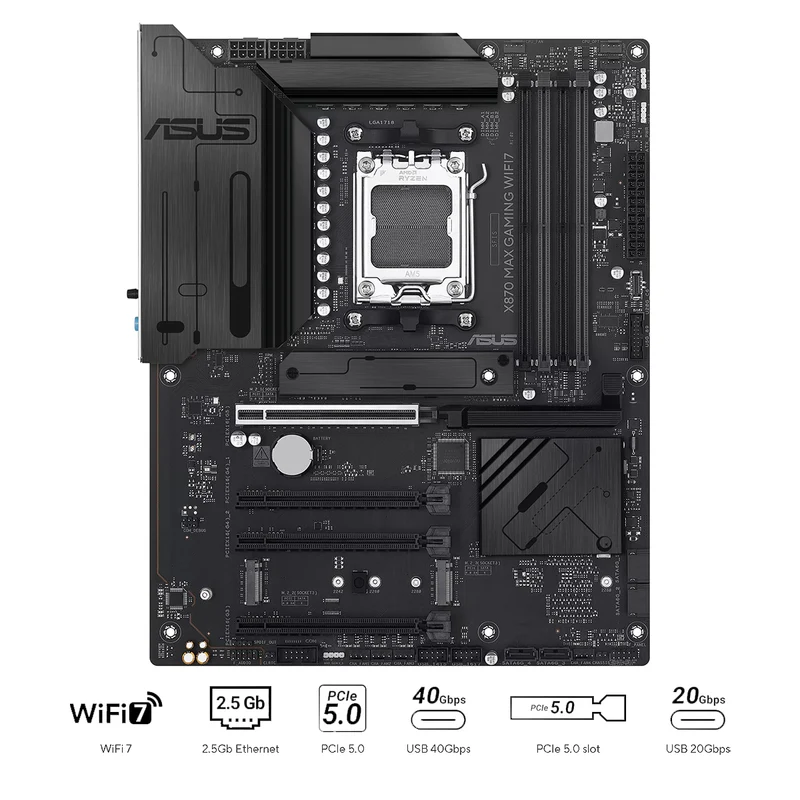 Asus X870 Max Gaming WiFi7 DDR5 AMD Motherboard