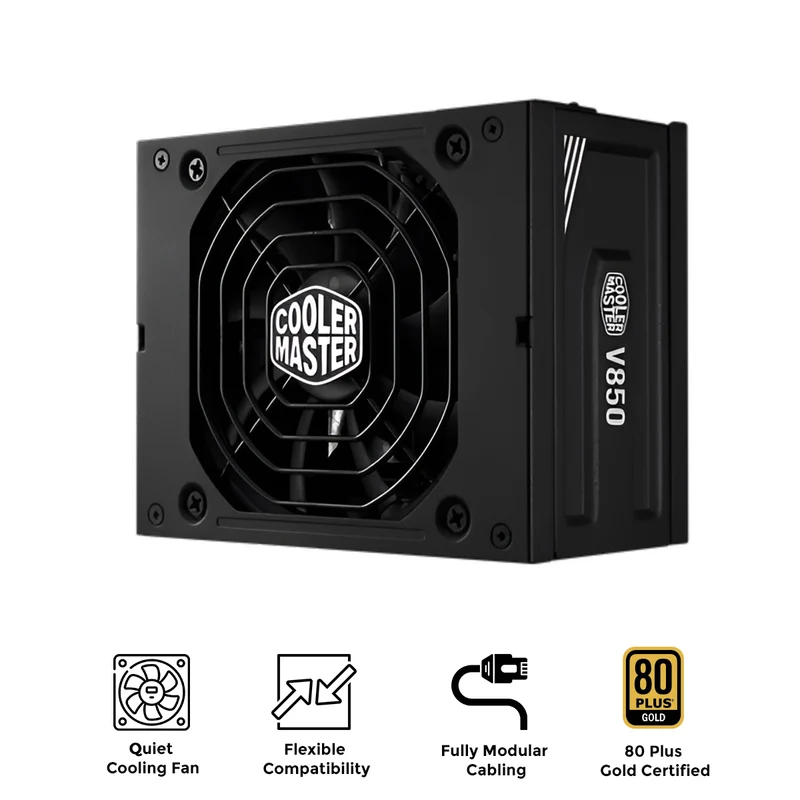Cooler Master V SFX Gold 850 ATX 3.1 80+ Fully Modular Power Supply (MPY-8501-SFHAGV-3EUS)