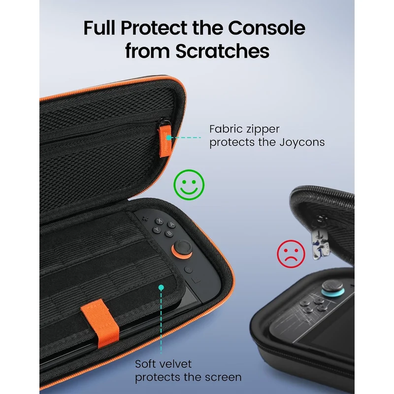 Transnovo Cross-grain PU leather Travel Carrying Case for Nintendo Switch 2 (Black) (NS2-CC07-1)
