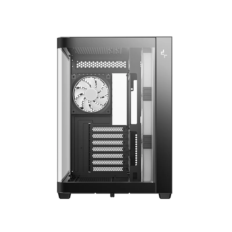 DeepCool CG530U 4F Panoramic Curved Glass Dual Chamber ATX PC Case (Black, White)