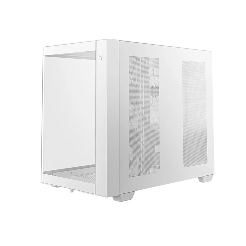 DeepCool CG530U 4F Panoramic Curved Glass Dual Chamber ATX PC Case (Black, White)