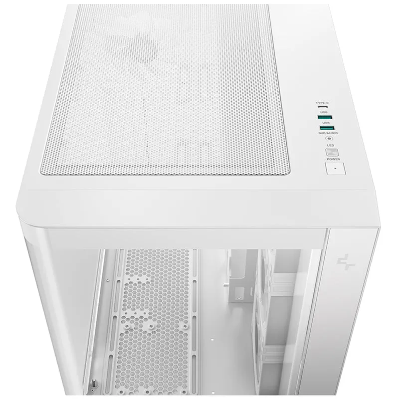 DeepCool CG530U 4F Panoramic Curved Glass Dual Chamber ATX PC Case (Black, White)