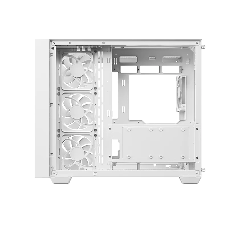 DeepCool CG530U 4F Panoramic Curved Glass Dual Chamber ATX PC Case (Black, White)