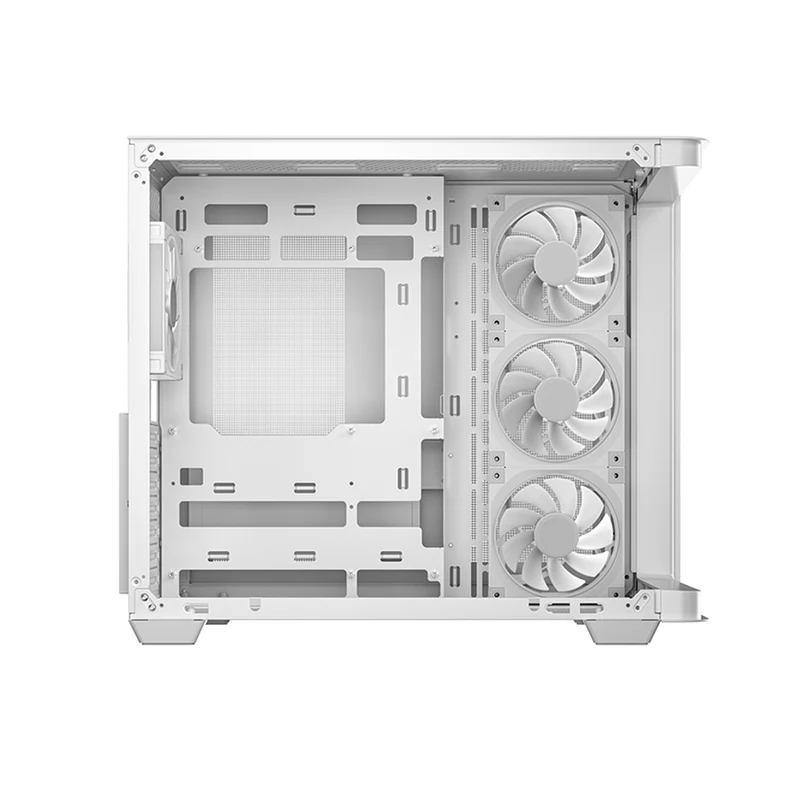 DeepCool CG530U 4F Panoramic Curved Glass Dual Chamber ATX PC Case (Black, White)