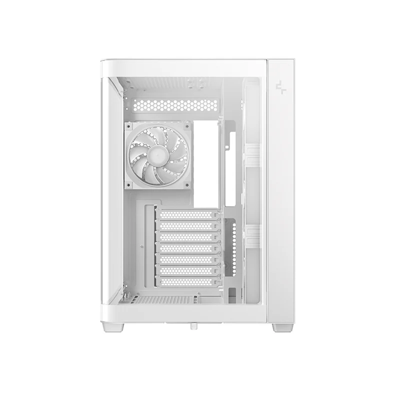 DeepCool CG530U 4F Panoramic Curved Glass Dual Chamber ATX PC Case (Black, White)