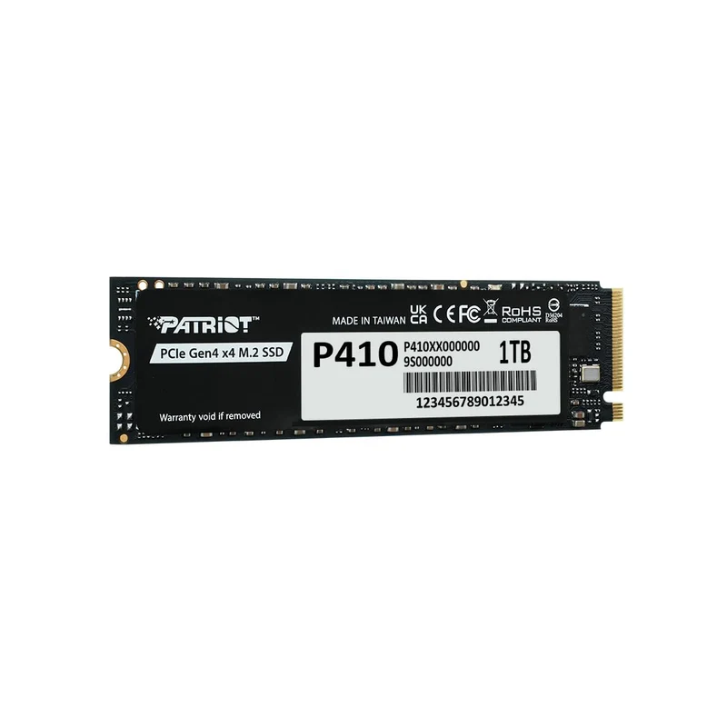 Patriot P410 1TB PCIe Gen4 x4 M.2 2280 SSD with 5000MB/s Read/ 4500MB/s Write (P410P1TBM28H)