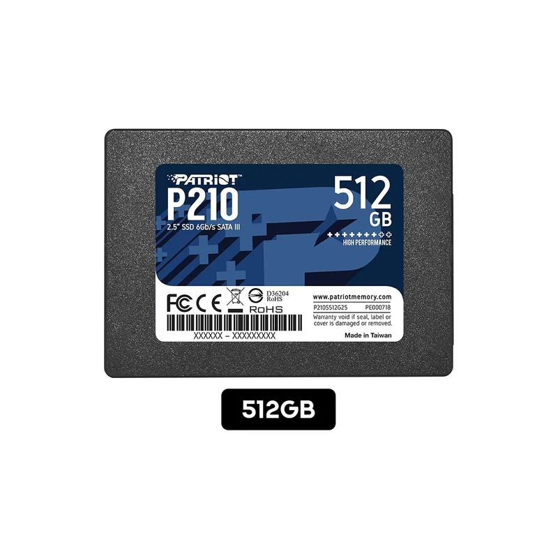 Patriot P210 2.5" SSD SATA III (512GB, 1TB) (P210S512G25, P210S1TB25)