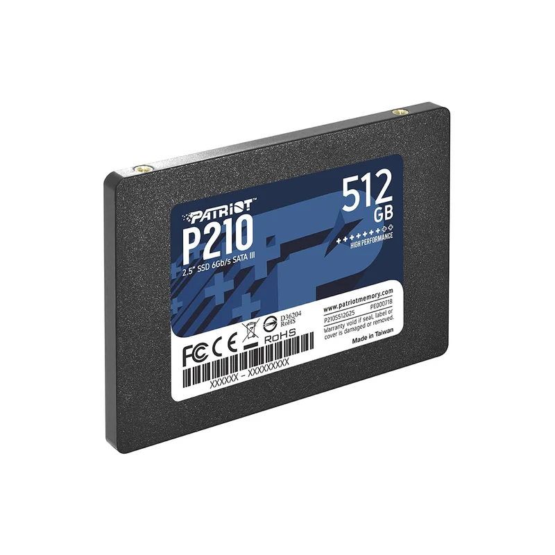 Patriot P210 2.5" SSD SATA III (512GB, 1TB) (P210S512G25, P210S1TB25)