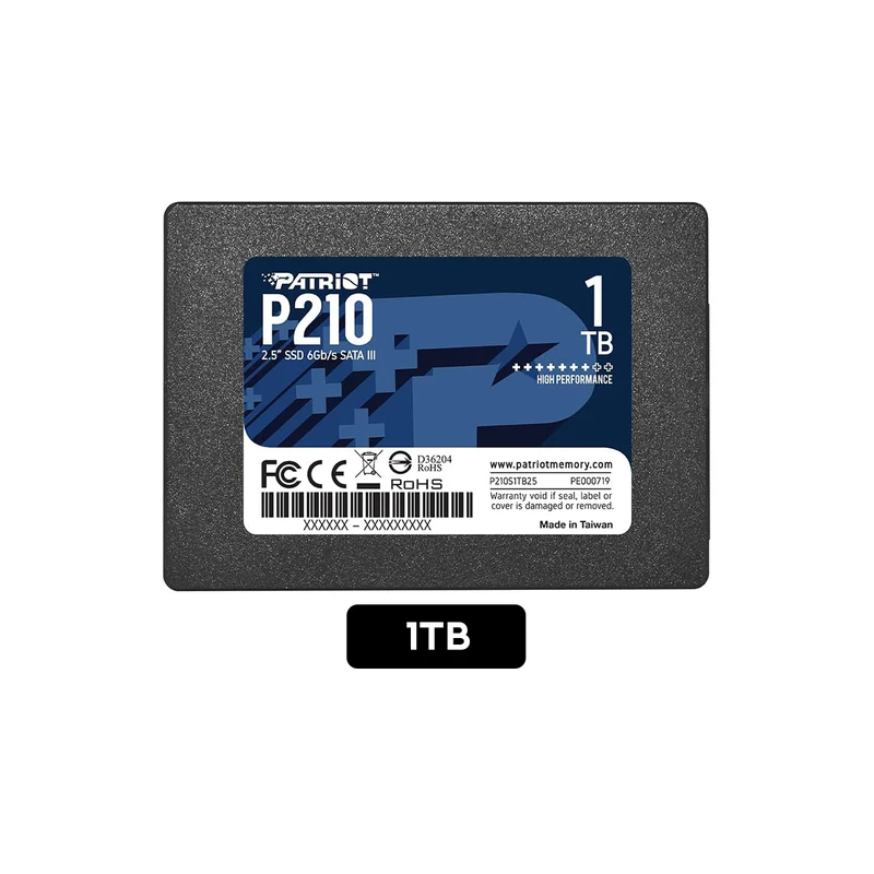 Patriot P210 2.5" SSD SATA III (512GB, 1TB) (P210S512G25, P210S1TB25)