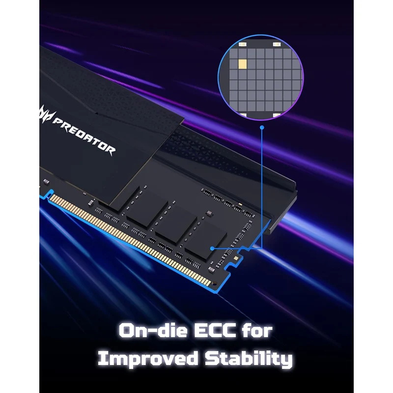 Acer Pallas II 32GB (2x16GB) 6000MHz CL36-45-45-96 AMD EXPO Ready DDR5 UDIMM (Black, Silver)