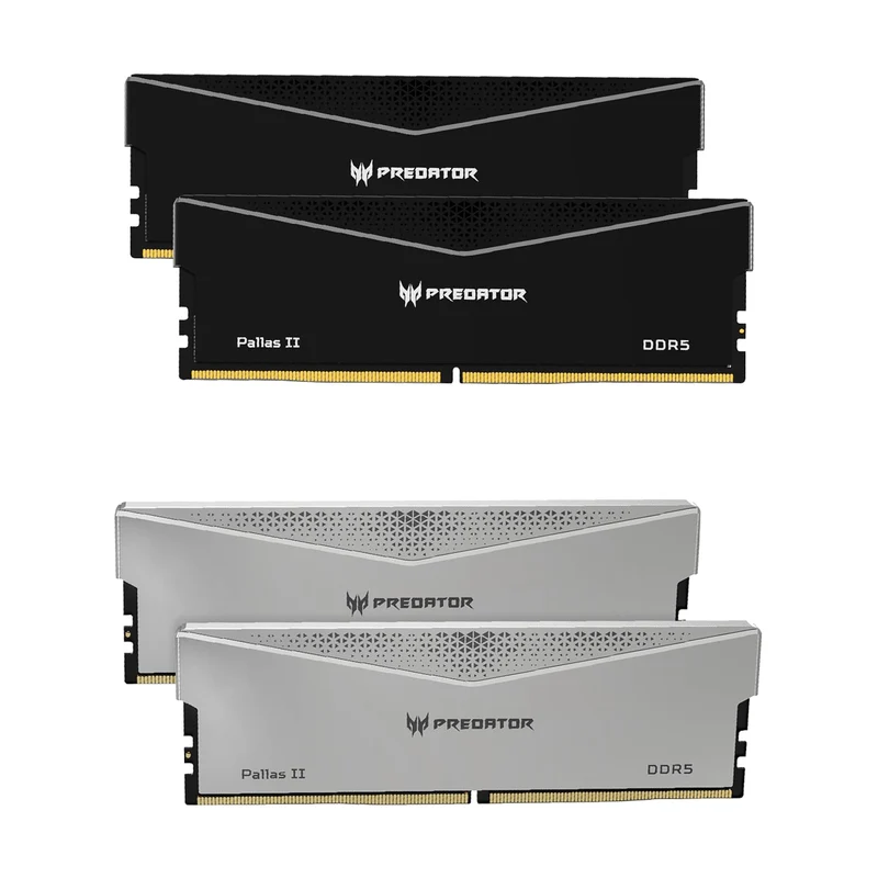 Acer Pallas II 32GB (2x16GB) 6000MHz CL36-45-45-96 AMD EXPO Ready DDR5 UDIMM (Black, Silver)