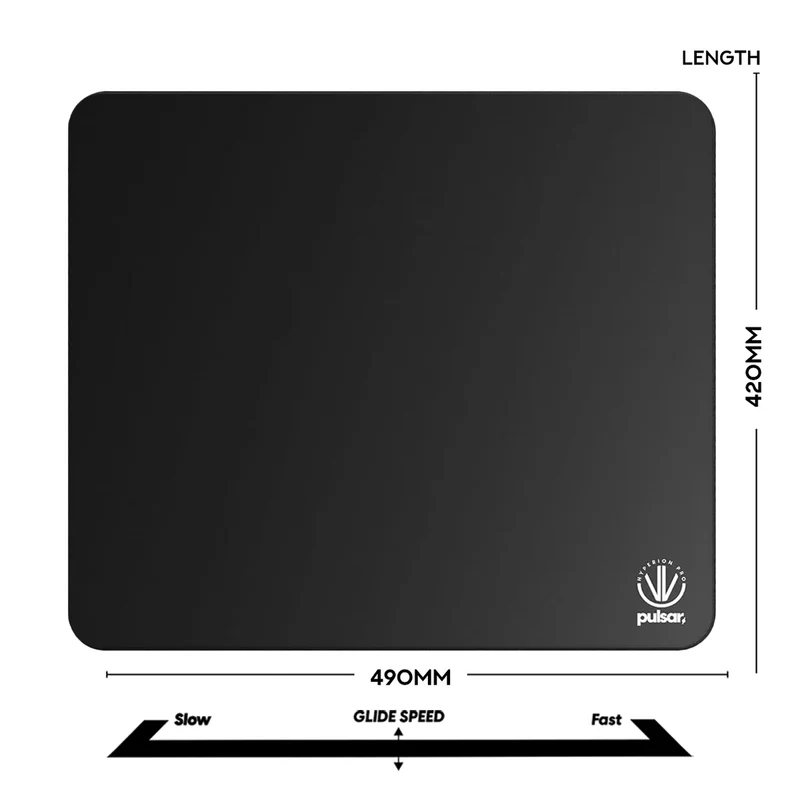 Pulsar Hyperion Pro Premium eSports Mousepad Firm Medium Speed XL (490x420x3mm) (Jet Black) (PHPFXLJB)