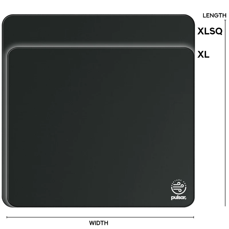 Pulsar Neptune Pro Premium eSports Mousepad Fast Speed (Jet Black) (Soft, XSoft) [XL (490mm x 420mm x 4mm), XLSQ (500mm x 500mm x 4mm)]
