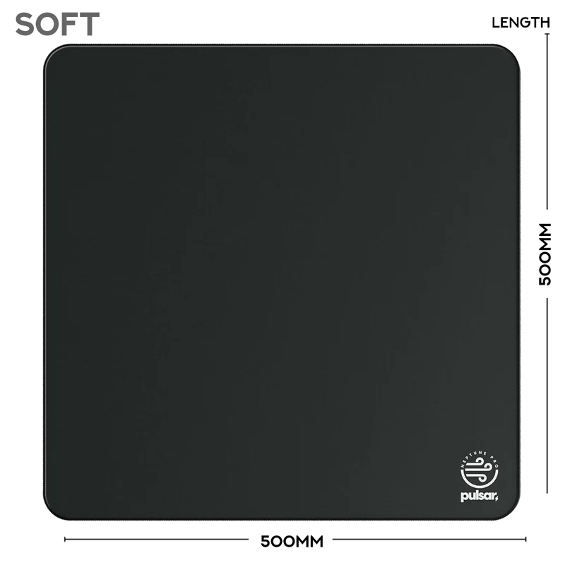 Pulsar Neptune Pro Premium eSports Mousepad Fast Speed (Jet Black) (Soft, XSoft) [XL (490mm x 420mm x 4mm), XLSQ (500mm x 500mm x 4mm)]