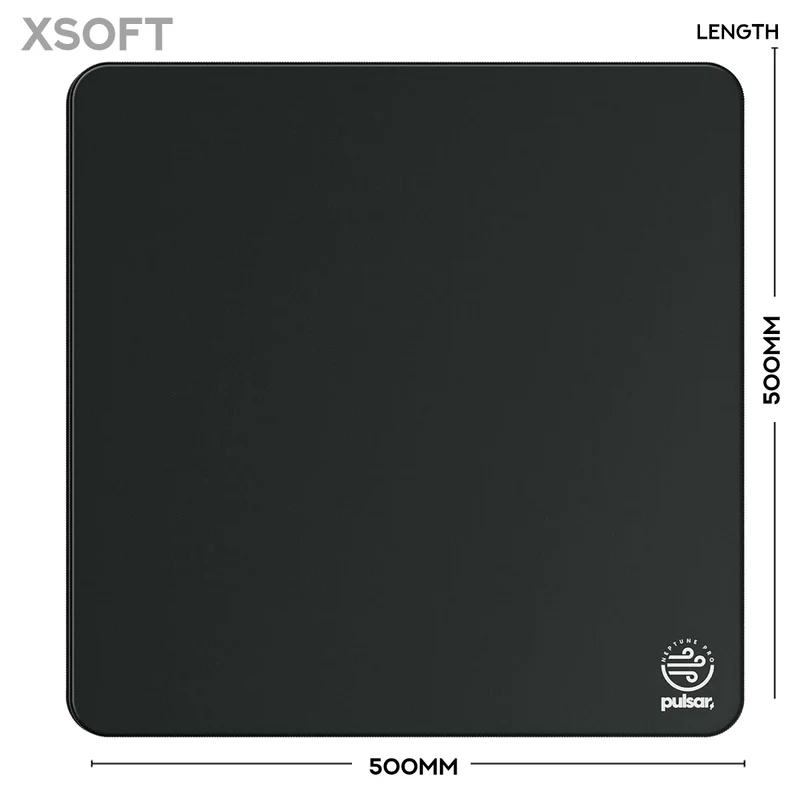Pulsar Neptune Pro Premium eSports Mousepad Fast Speed (Jet Black) (Soft, XSoft) [XL (490mm x 420mm x 4mm), XLSQ (500mm x 500mm x 4mm)]