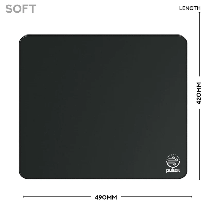 Pulsar Neptune Pro Premium eSports Mousepad Fast Speed (Jet Black) (Soft, XSoft) [XL (490mm x 420mm x 4mm), XLSQ (500mm x 500mm x 4mm)]