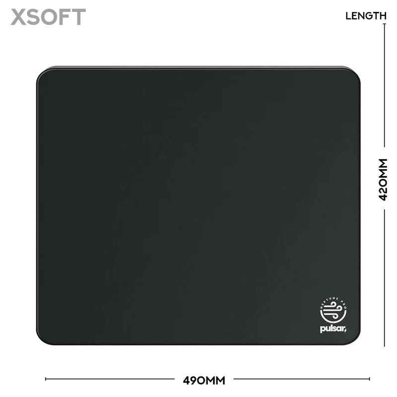 Pulsar Neptune Pro Premium eSports Mousepad Fast Speed (Jet Black) (Soft, XSoft) [XL (490mm x 420mm x 4mm), XLSQ (500mm x 500mm x 4mm)]