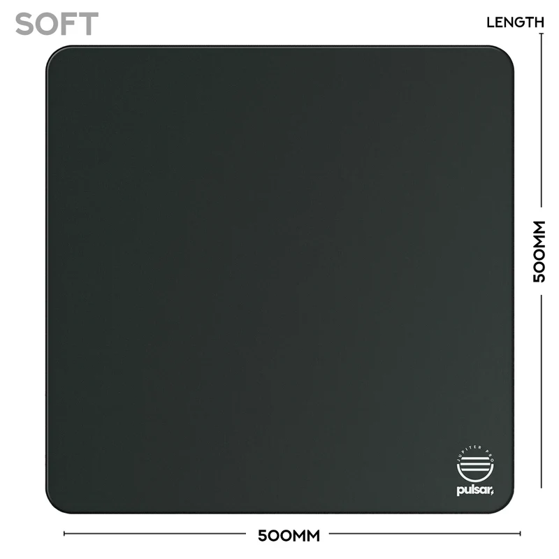 Pulsar Jupiter Pro Premium eSports Mousepad Very Slow Speed (Onyx Black) (Soft, XSoft) [XL (490mm x 420mm x 4mm), XLSQ (500mm x 500mm x 4mm)]