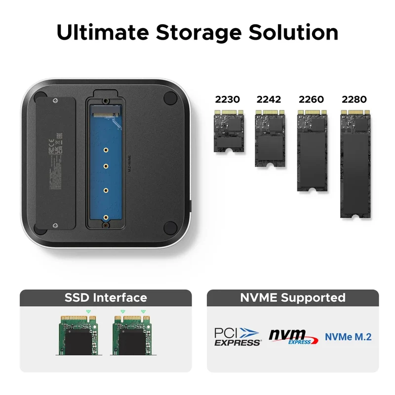 Ugreen 11-in-1 USB-C Docking Station - USB-C to 3xUSB-A3.2 + 2xUSB-A 3.0 + 2xUSB-C 3.2 + SD & TF + M.2 NVMe + USB-C(5V) (CM841/65487)