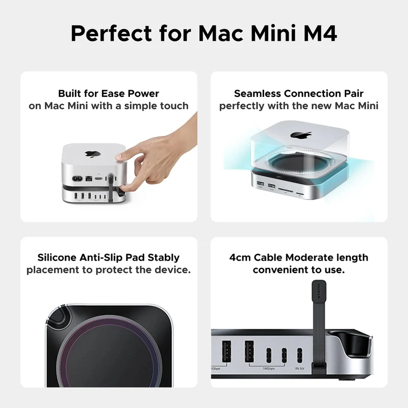 Ugreen 11-in-1 USB-C Docking Station - USB-C to 3xUSB-A3.2 + 2xUSB-A 3.0 + 2xUSB-C 3.2 + SD & TF + M.2 NVMe + USB-C(5V) (CM841/65487)