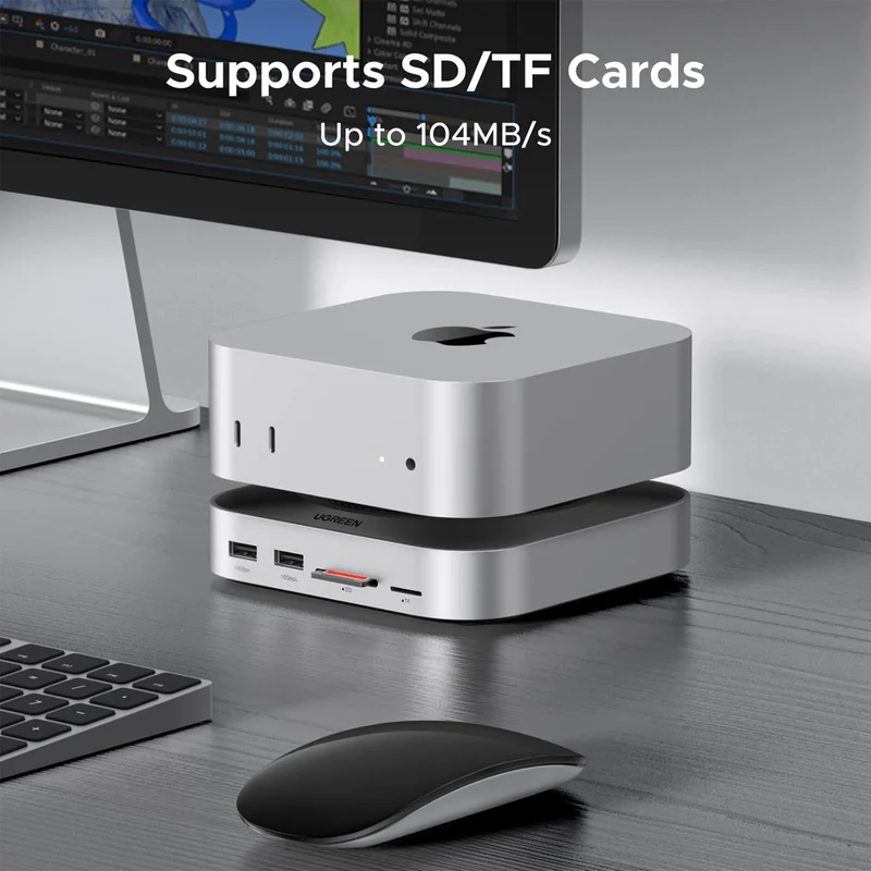 Ugreen 11-in-1 USB-C Docking Station - USB-C to 3xUSB-A3.2 + 2xUSB-A 3.0 + 2xUSB-C 3.2 + SD & TF + M.2 NVMe + USB-C(5V) (CM841/65487)